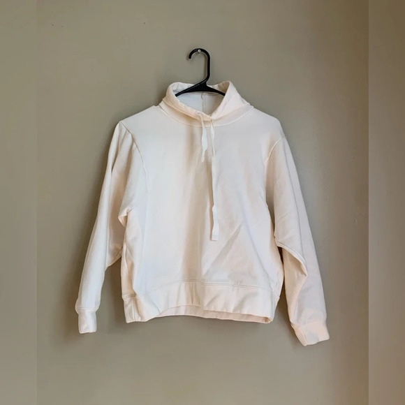 Madewell cropped cowl mock neck sweatshirt lounge wear athletic clean girl - Picture 1 of 6